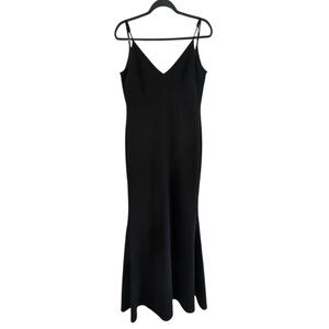 Lulu's Black Sleeveless Maxi Slip Dress, Medium